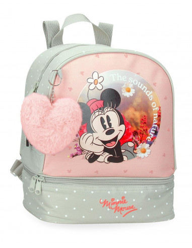 2962721 MOCHILA PORTAMERIENDAS 28CM. MINNIE MOUSE WILD NAT